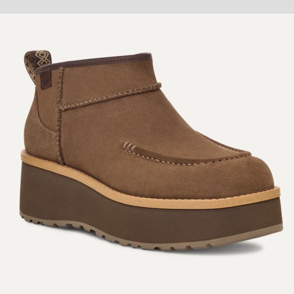 UGG W Cityfunc ultra mini Women's Brown Platform Ankle Boots - Picture 1 of 6